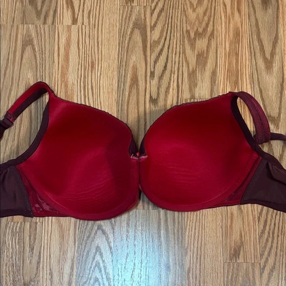 Cacique Red Lace Bra, underwire, lined, 42F - Picture 4 of 8